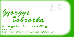 gyorgyi dobrotka business card